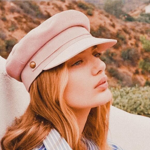 Lack of Color Lola Pink Suede Newsboy Cap Coquette Slouch Hat (small / 55cm) - Picture 1 of 8